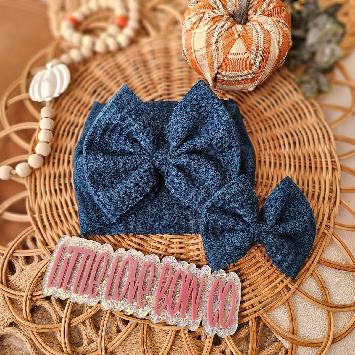Blue Waffle Fabric