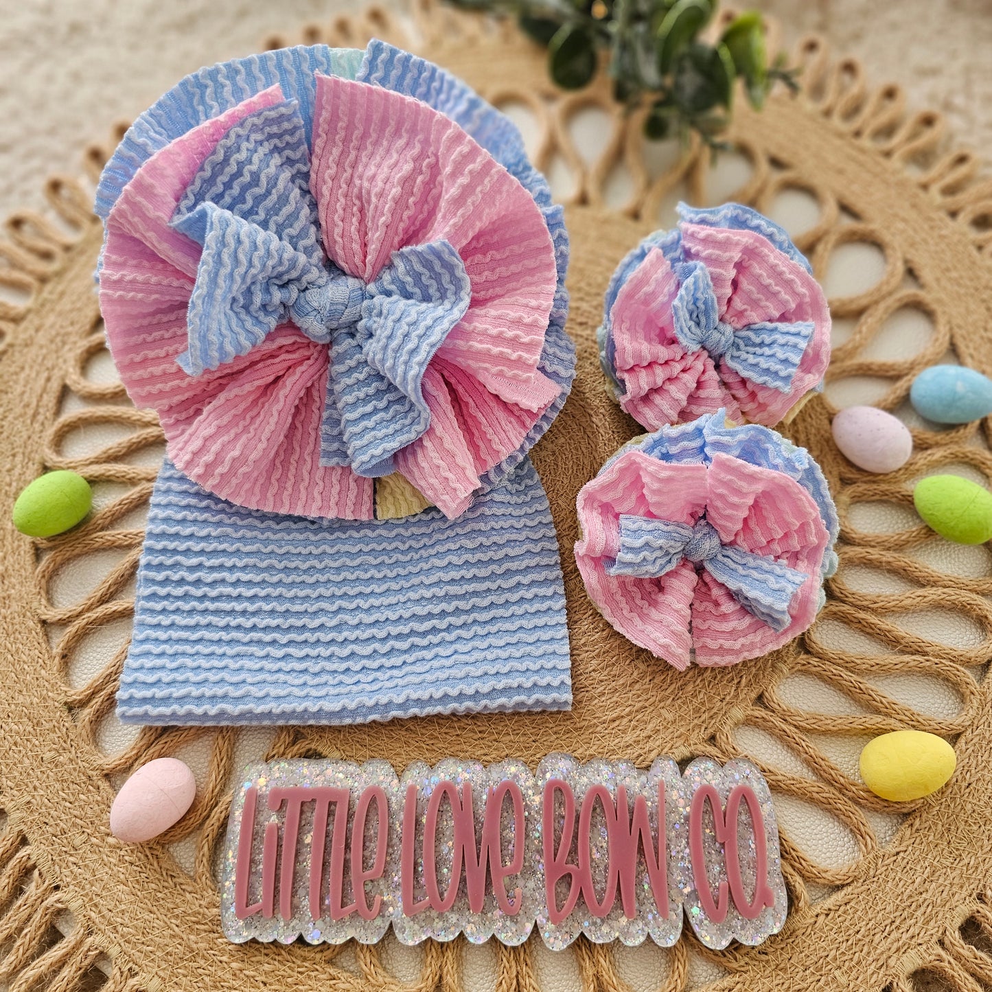 Pastel Multicolor Shredded Bow