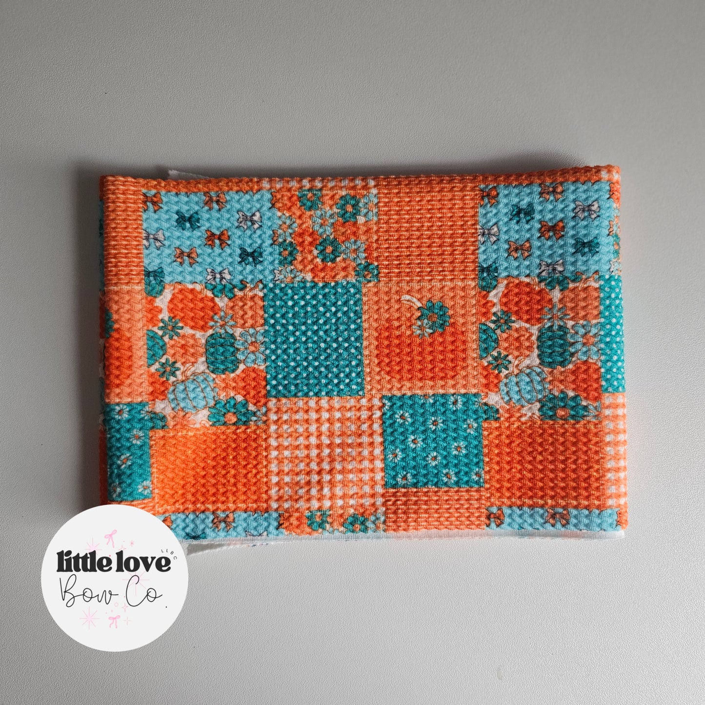 Teal Patchwork Pumpkins