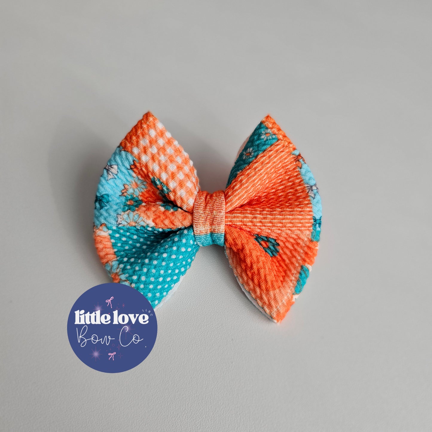 3.5" Teal Pumpkin Patchwork (clip or nylon specify in checkout notes)