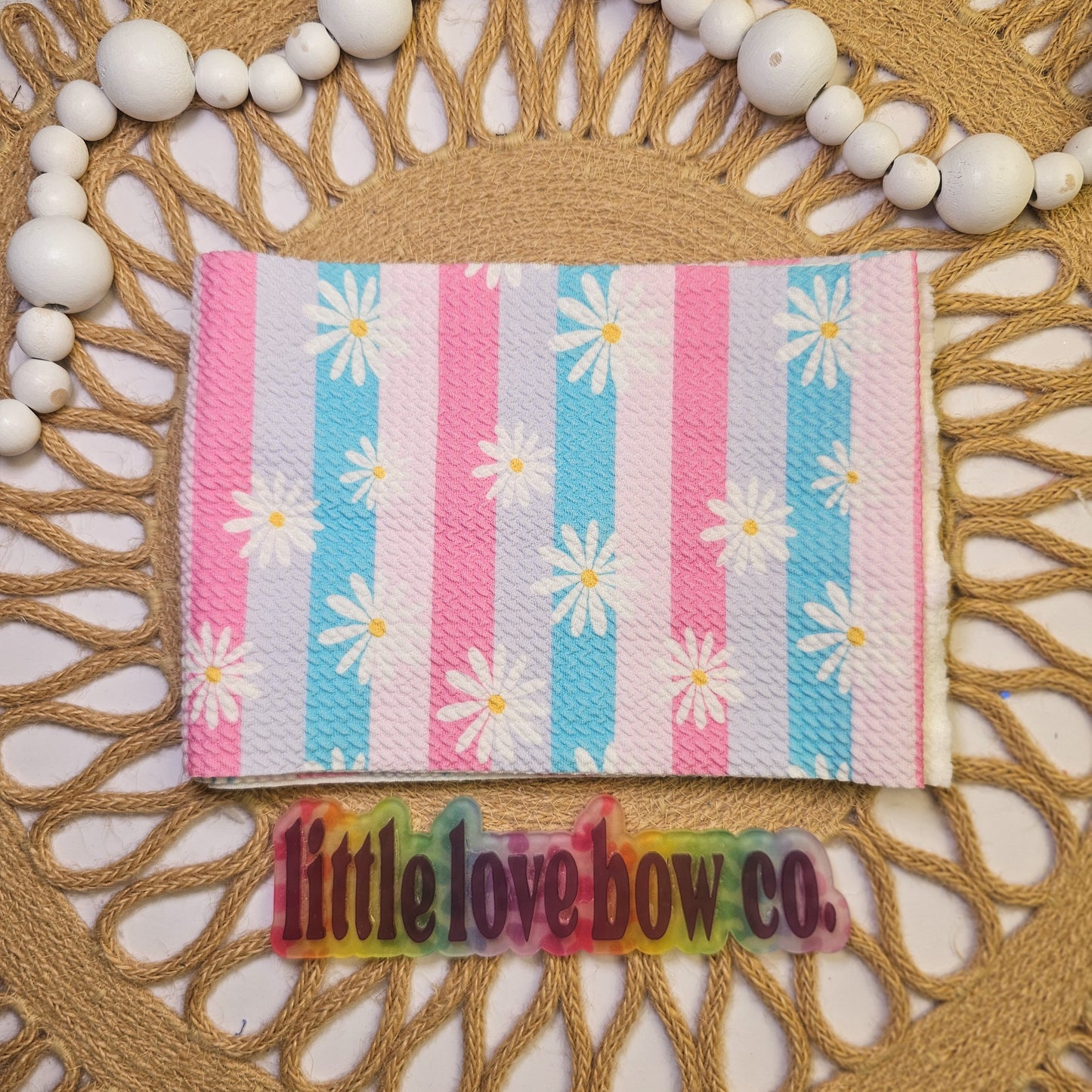 Pink & Blue Striped Daisies