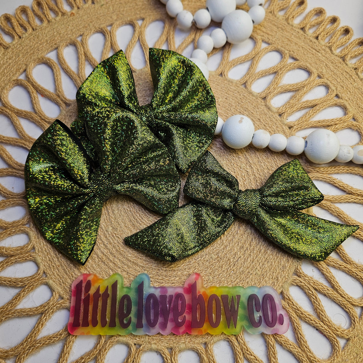 Holographic Olive Green