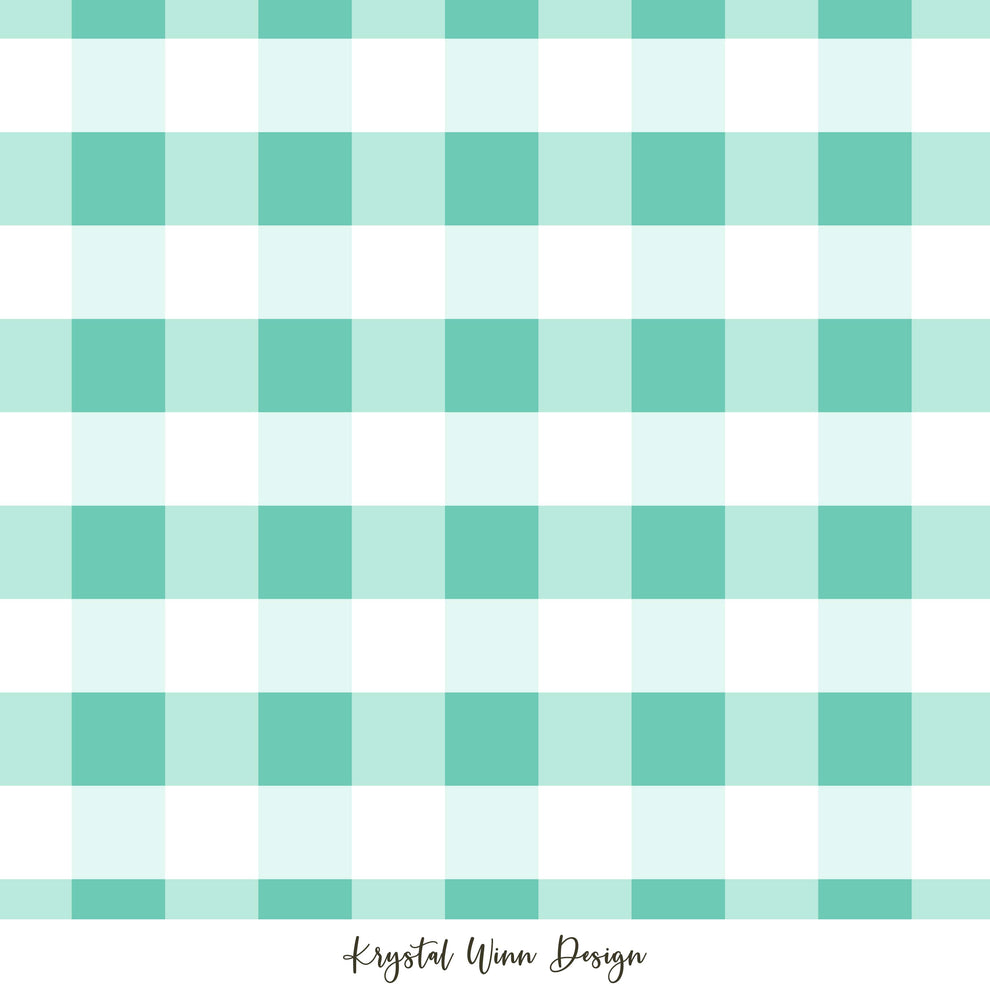 Teal Green Gingham