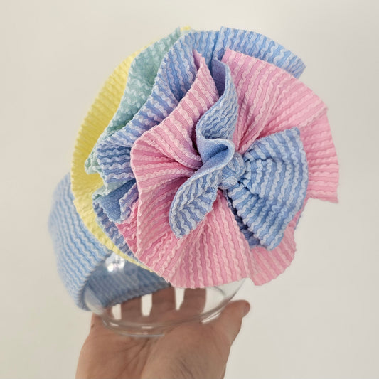 Pastel Multicolor Shredded Bow