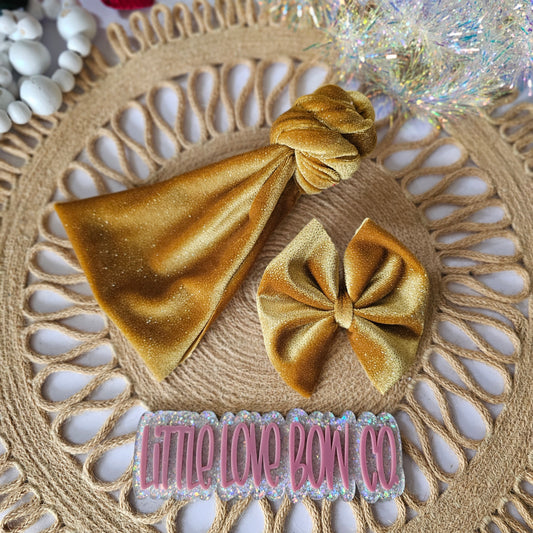 Gold Sparkle Velvet