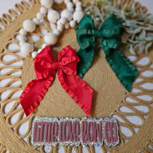 Red & Green Ribbon Bows