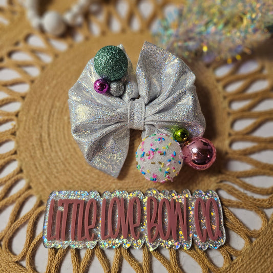 OOAK 5" Messy Light Up Bow (specify on nylon or clip in checkout notes)