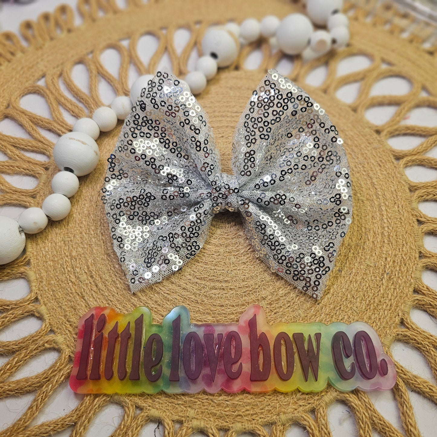 Silver Sequin Mesh