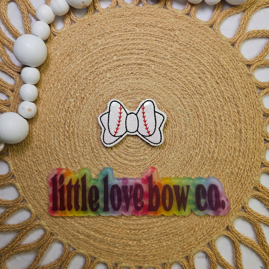 Baseball Bow Feltie
