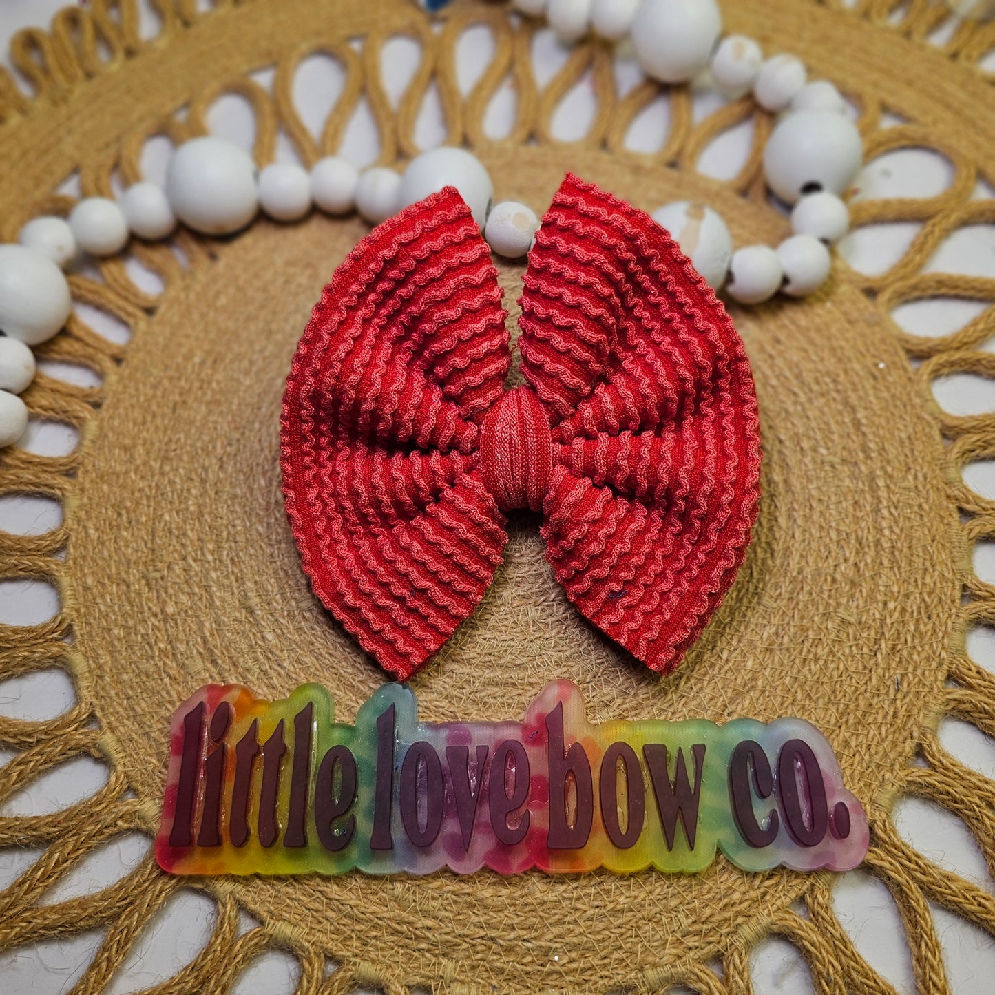 Red Wavy Rib