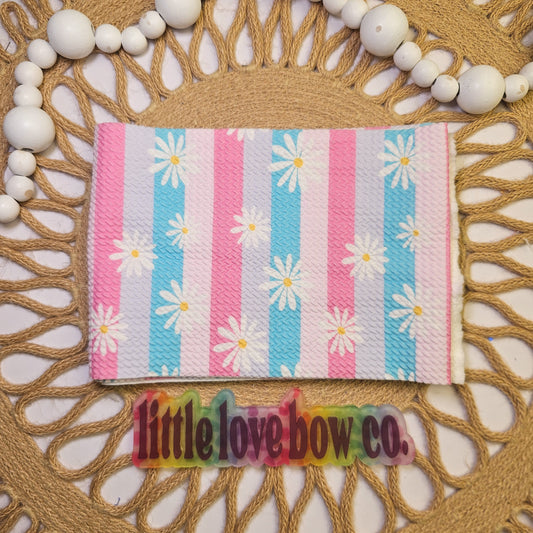 Pink & Blue Striped Daisies