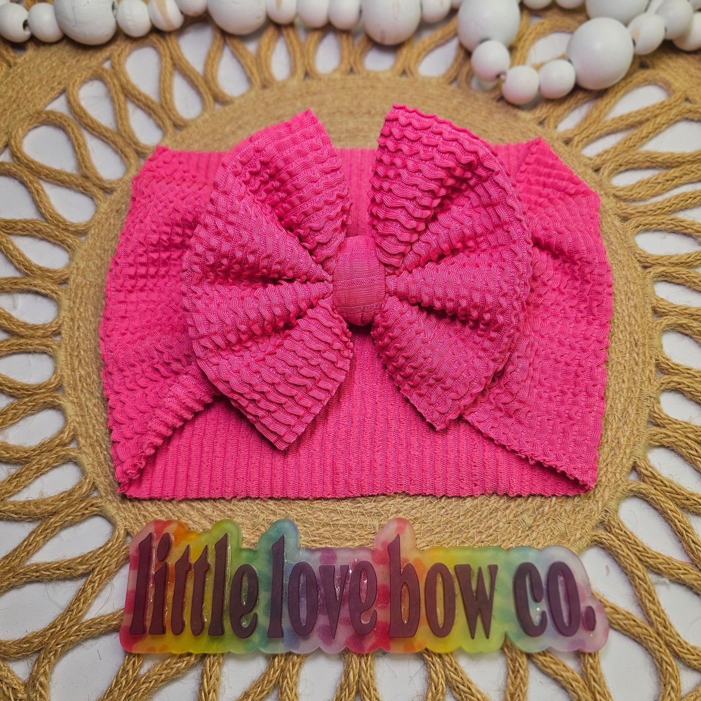 Hot Pink Wavy Rib Swim