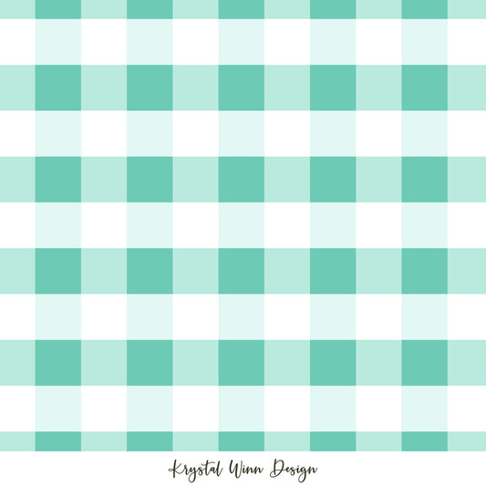 Teal Green Gingham