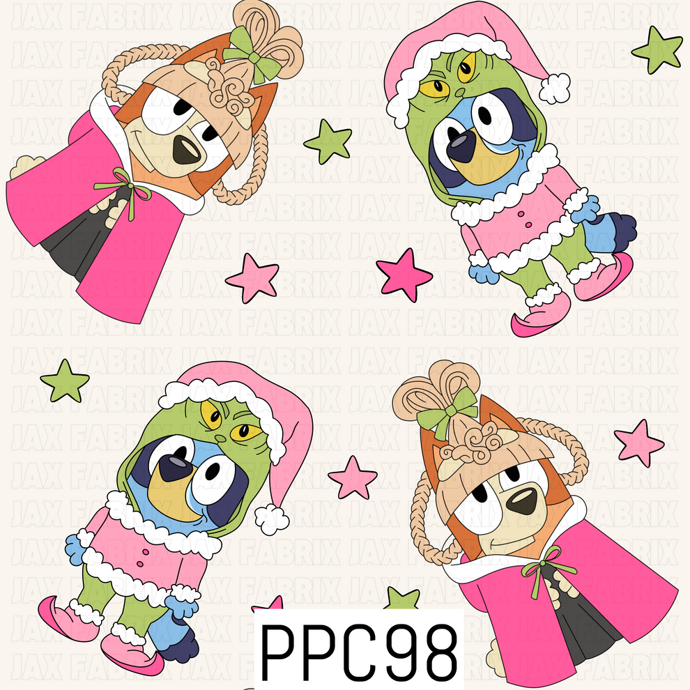 Pink Grinchie Blue Dog (PREORDER)